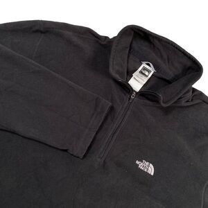 The North Face 1/4 Zip Fleece Jumper Size Large In Black Men's Outdoors Walking‎